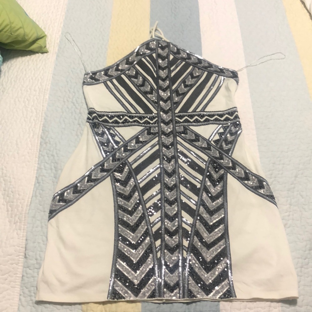 Express Sequined High Neck Bodycon Minidress